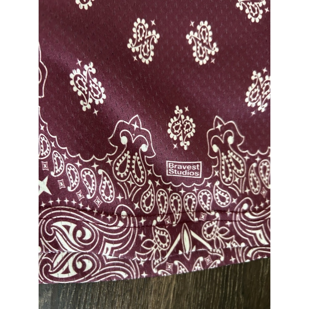Bravest Studios Drawstring Paisley Shorts With Pockets Size XS Bball Mens - Picture 6 of 8